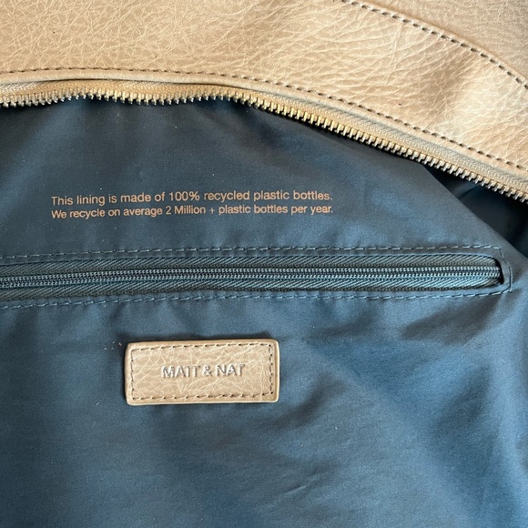 Matt & Nat Taupe Glance Dwell   Hobo Shoulder Bag/Crossbody Adjustable Straps - Picture 11 of 17